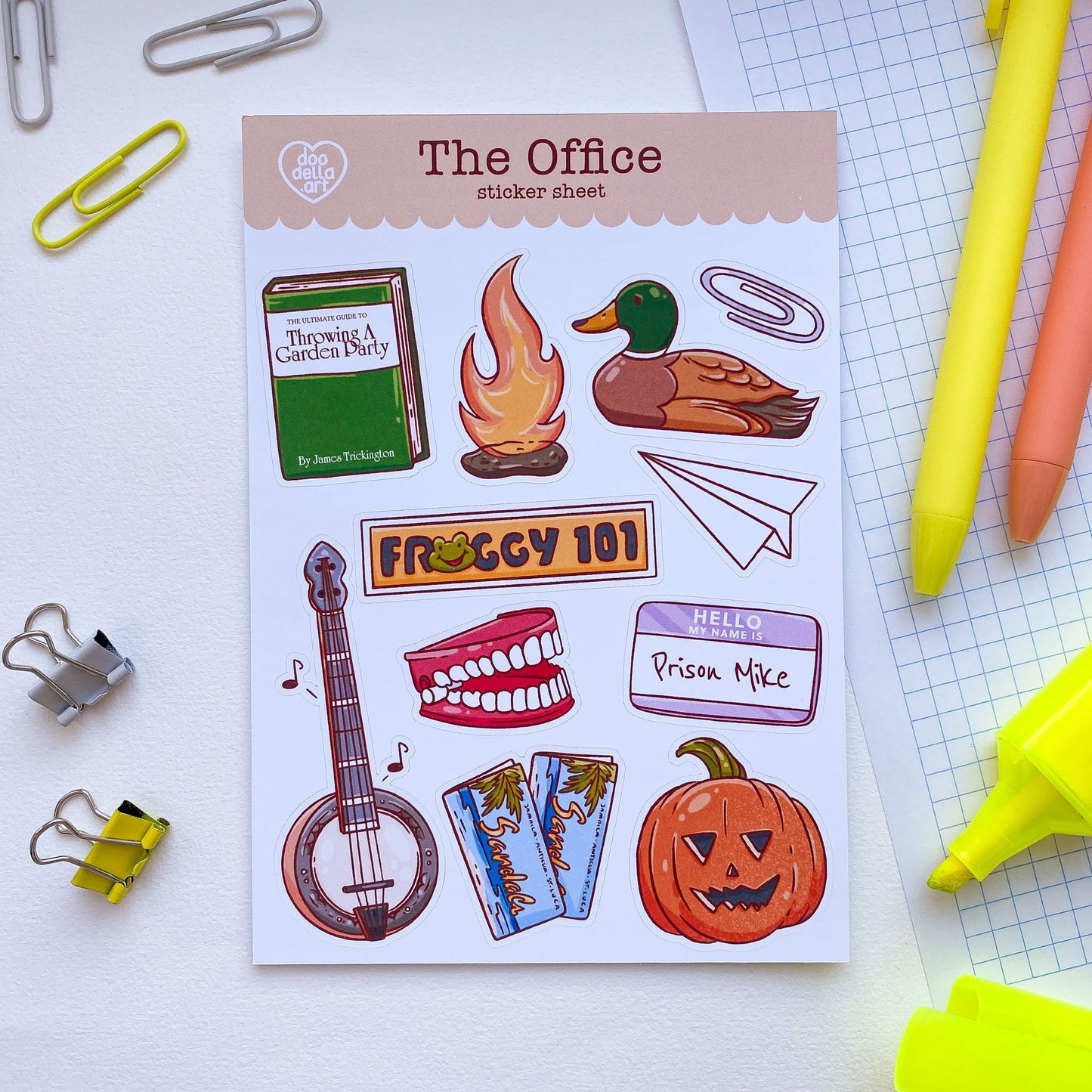 The Office TV Show Sticker Sheet