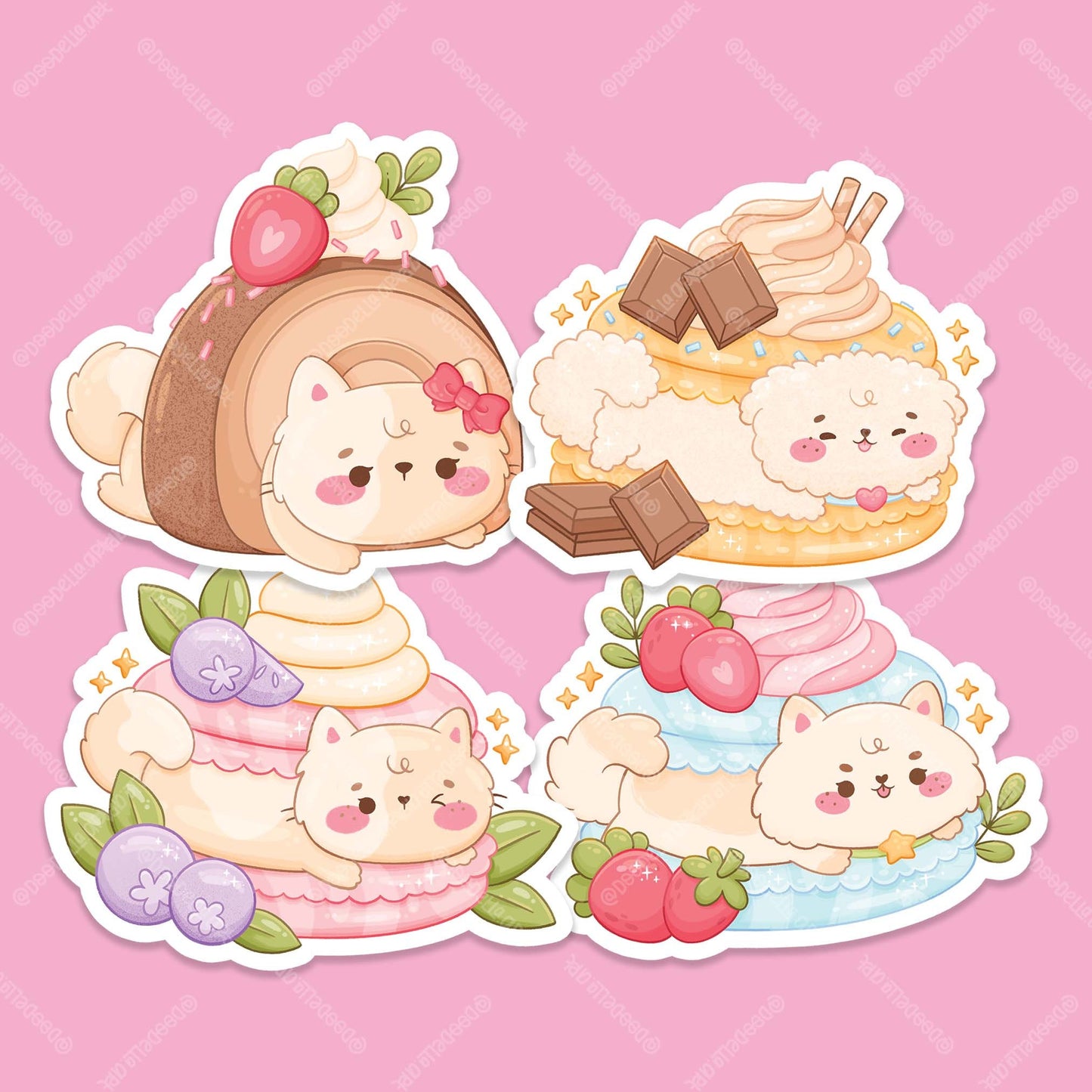 Animal Macaron Stickers