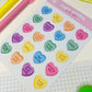 Valentine Candy Hearts Sticker Sheet