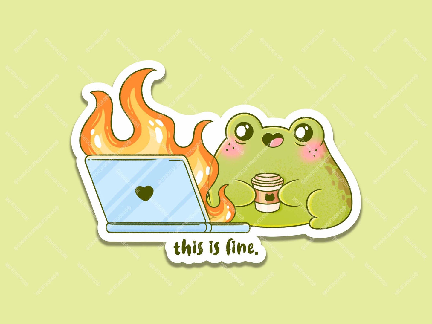 This is Fine Frog Sticker