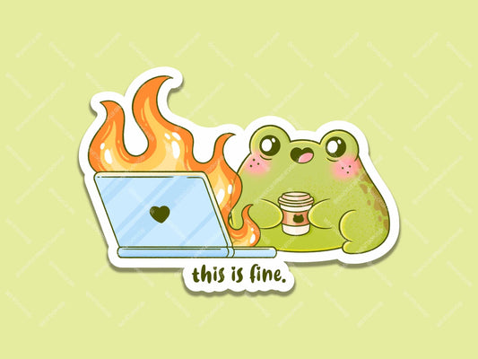 This is Fine Frog Sticker