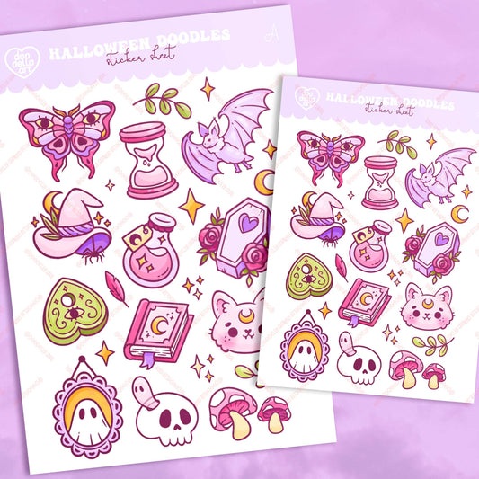 Halloween Doodles Sticker Sheet