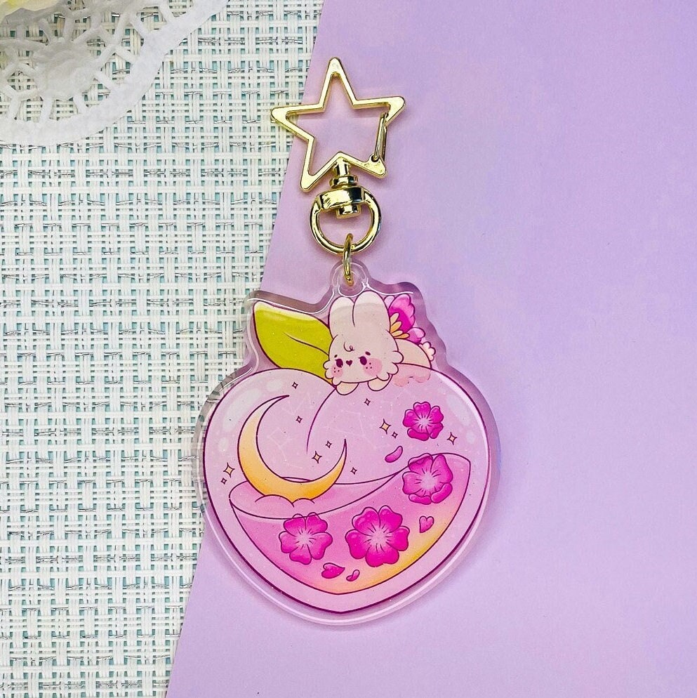 Magical Peach Acrylic Keychain