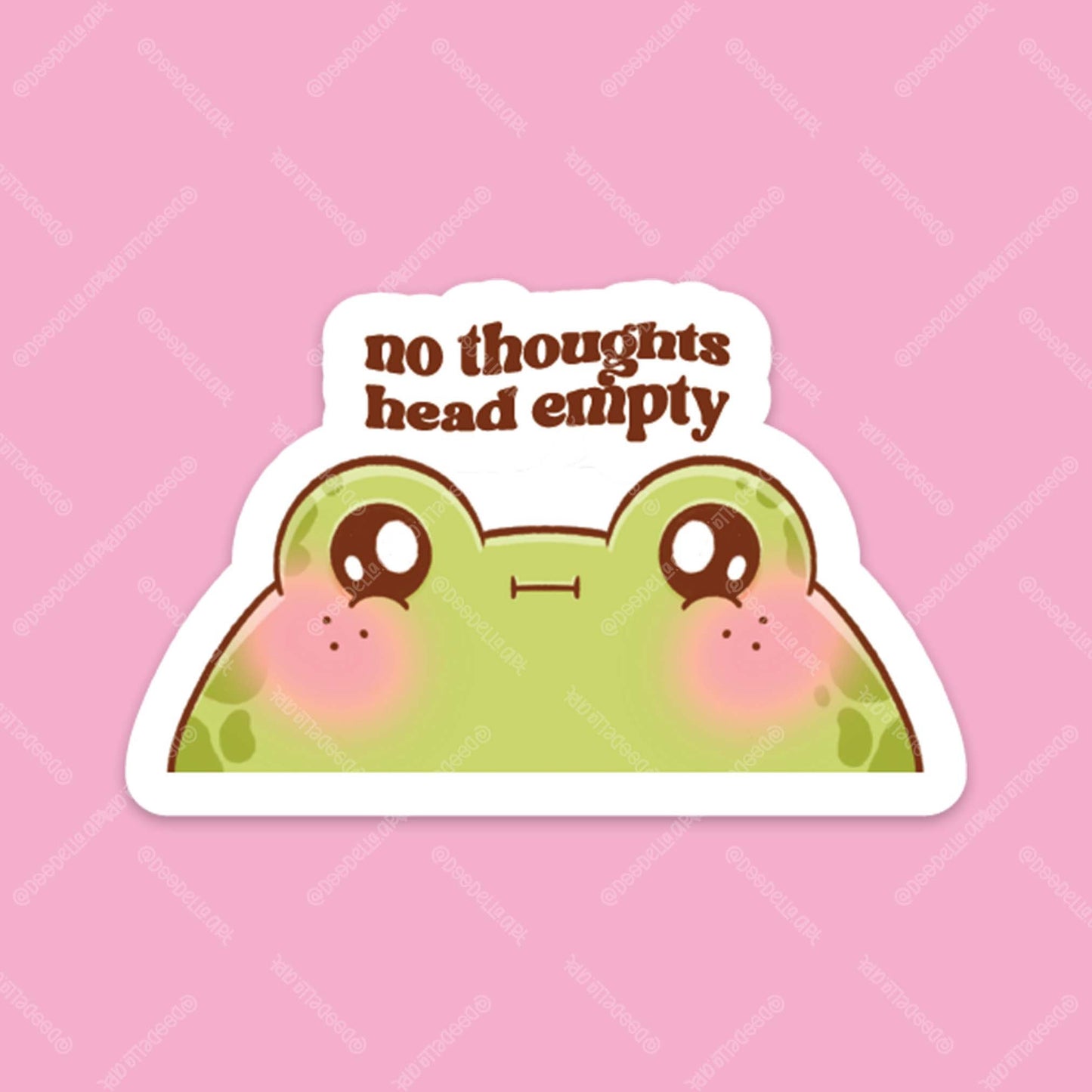 No Thought Head Empty Frog Sticker