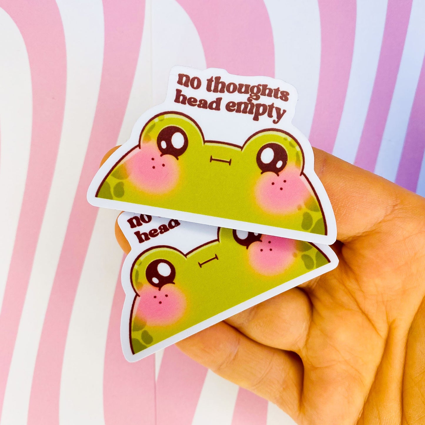 No Thought Head Empty Frog Sticker