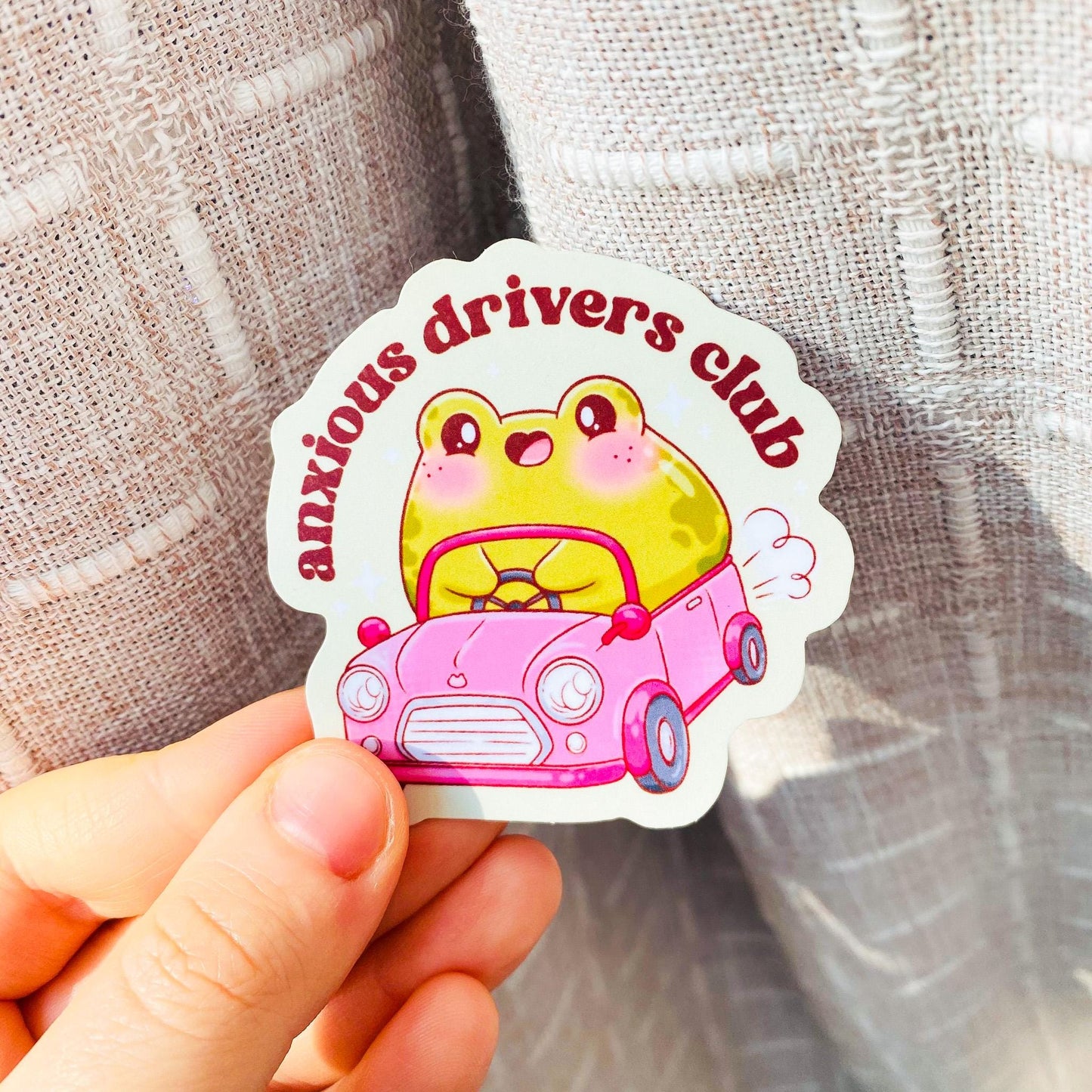 Anxious Drivers Club Frog Sticker