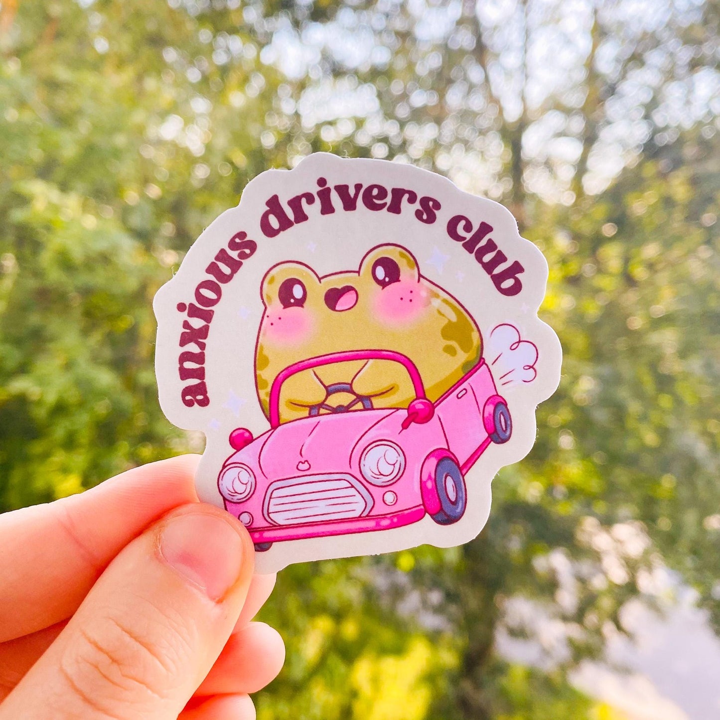 Anxious Drivers Club Frog Sticker