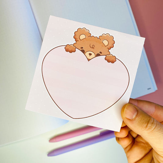 Handmade Teddy Bear and Bunny Memo Pads