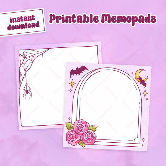 Printable Halloween Memopads