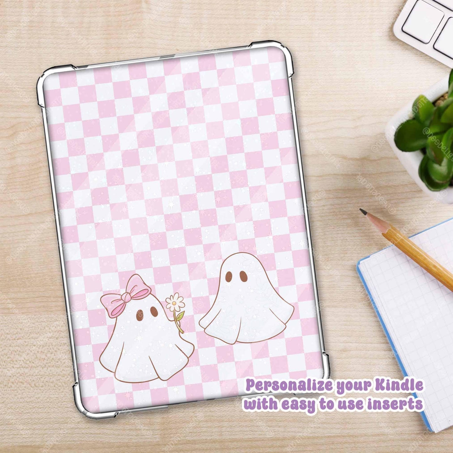 Friendly Ghosts Checker Kindle Insert