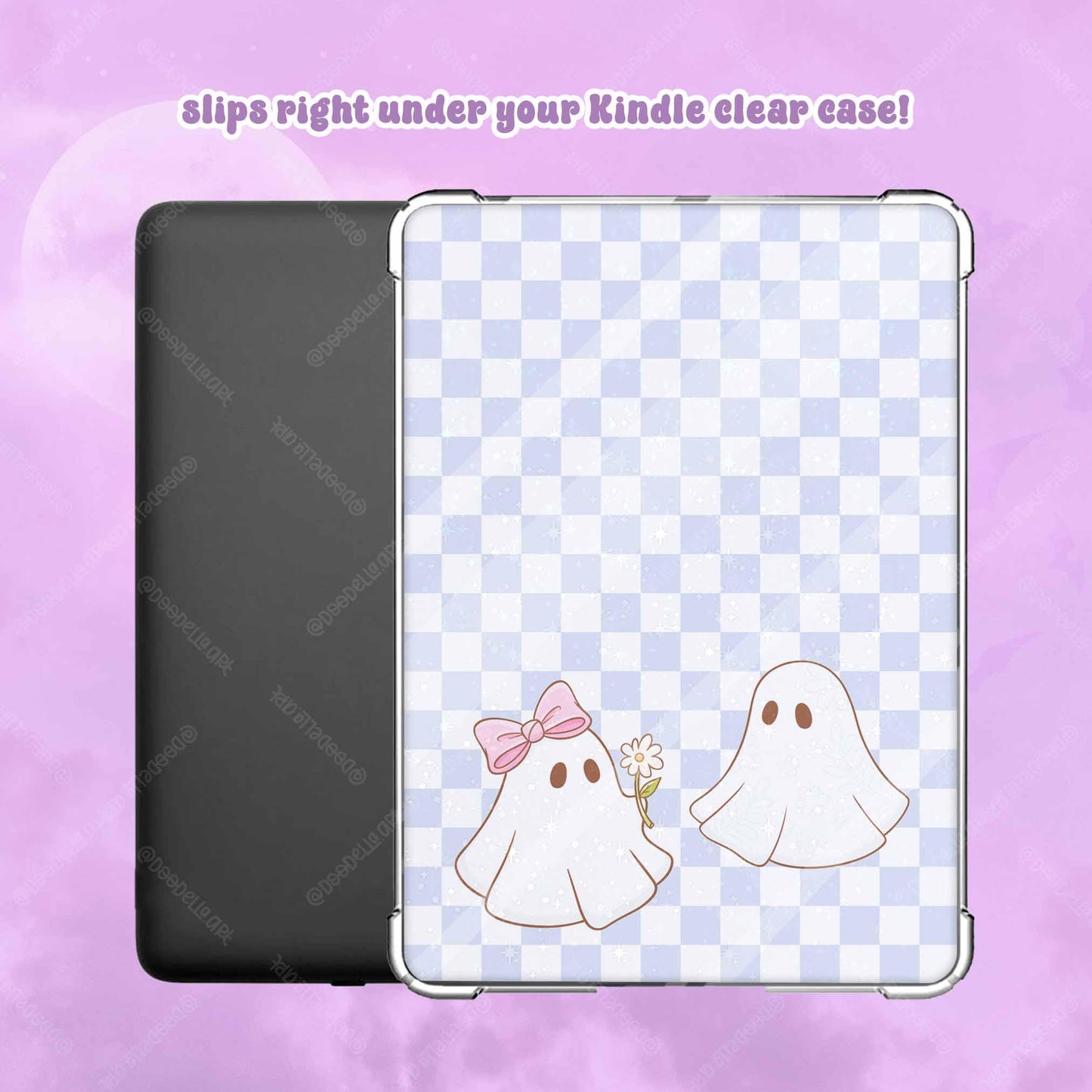 Friendly Ghosts Checker Kindle Insert