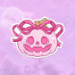 Pink Coquette Pumpkin Sticker