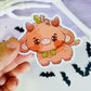 Cute Pumpkin Cow Sticker