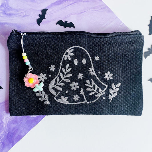 Friendly Flower Ghost Pencil Pouch