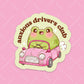 Anxious Drivers Club Frog Sticker