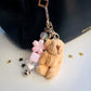 Mini Teddy Bear Beaded Fidget Keychains