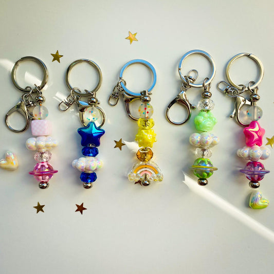 Textured Bead Fidget Keychains