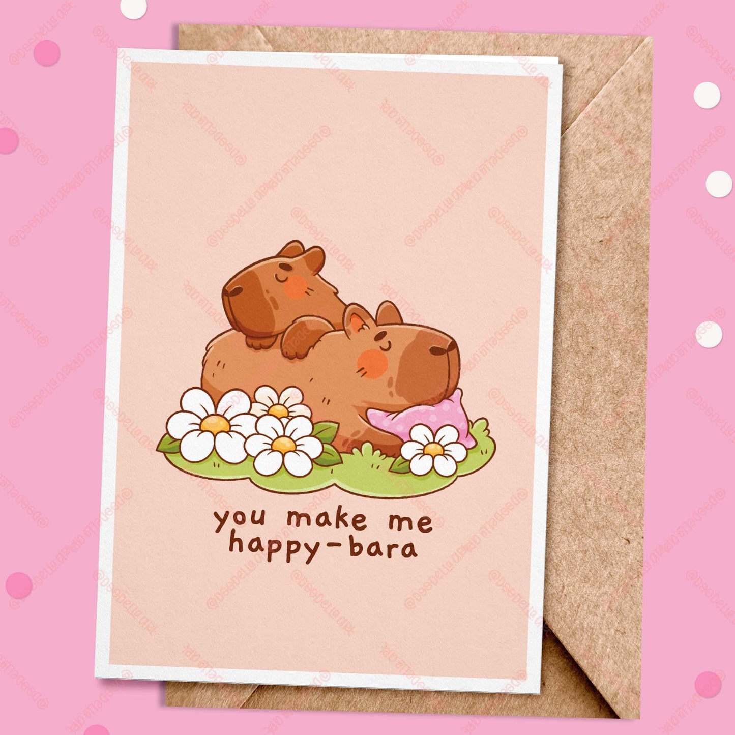 You Make Me Happy-Bara Greeting Card