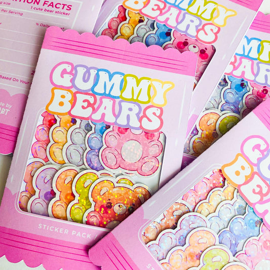 Gummy Bear Candy Sticker Pack