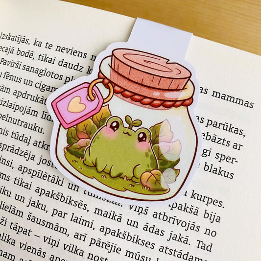 Froggy in a Jar Magnetic Bookmark