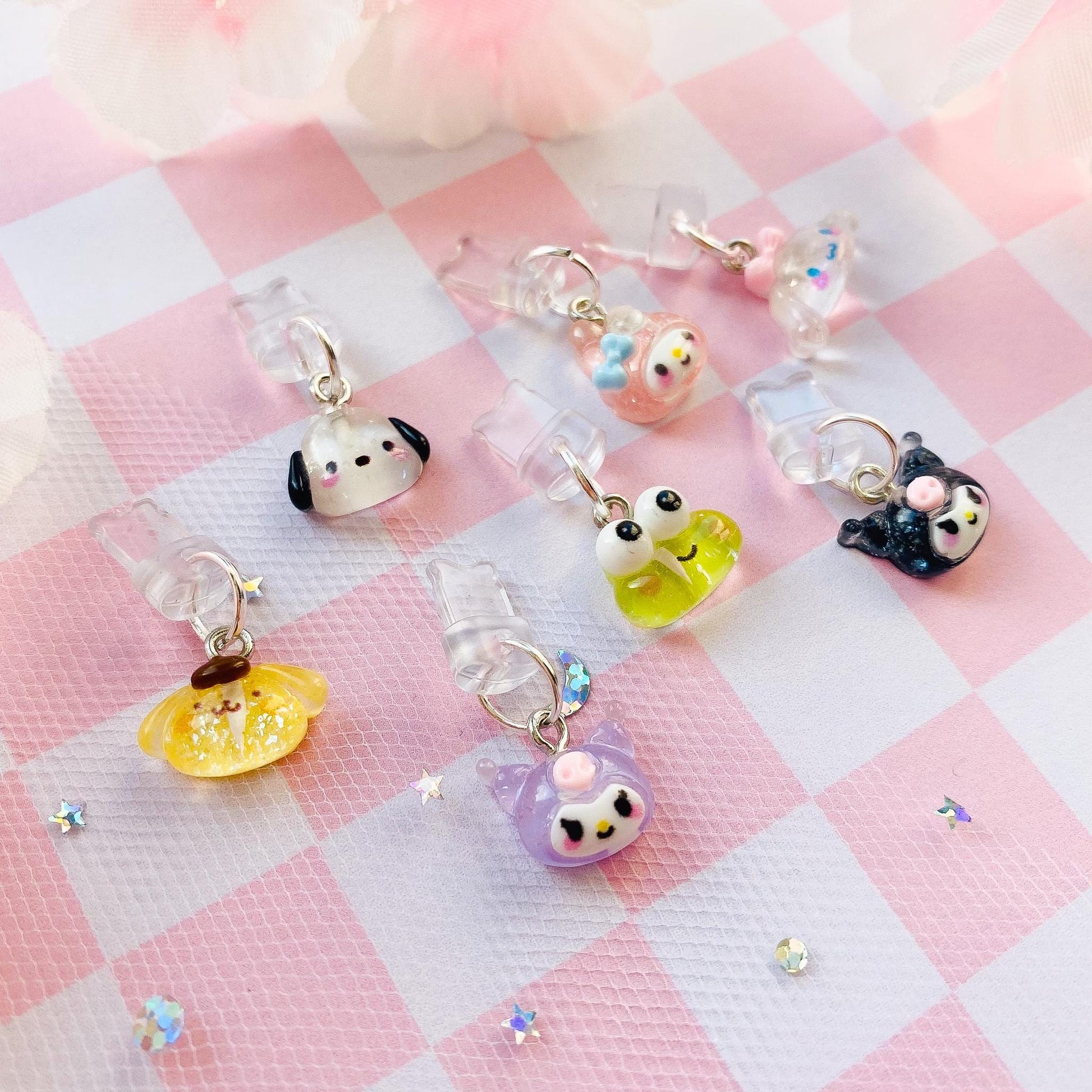 Sanrio Characters Dust Plug, My Melody Kuromi Kerropi Cinamoroll Charm Dust Plug for Switch Gaming Controller Earphone Audio Jack Attachment