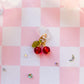 Juicy Cherry Dust Plug, Red Beaded Cherries Charm, Dust Plug for Switch Gaming Controller Earphone Audio Jack Attachment