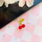 Juicy Cherry Dust Plug, Red Beaded Cherries Charm, Dust Plug for Switch Gaming Controller Earphone Audio Jack Attachment