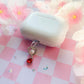 Birthstone Dust Plug, Personalizable Gemstone Heart with Pearl Charm, Dust Plug for Switch Gaming Controller Earphone Audio Jack Attachment