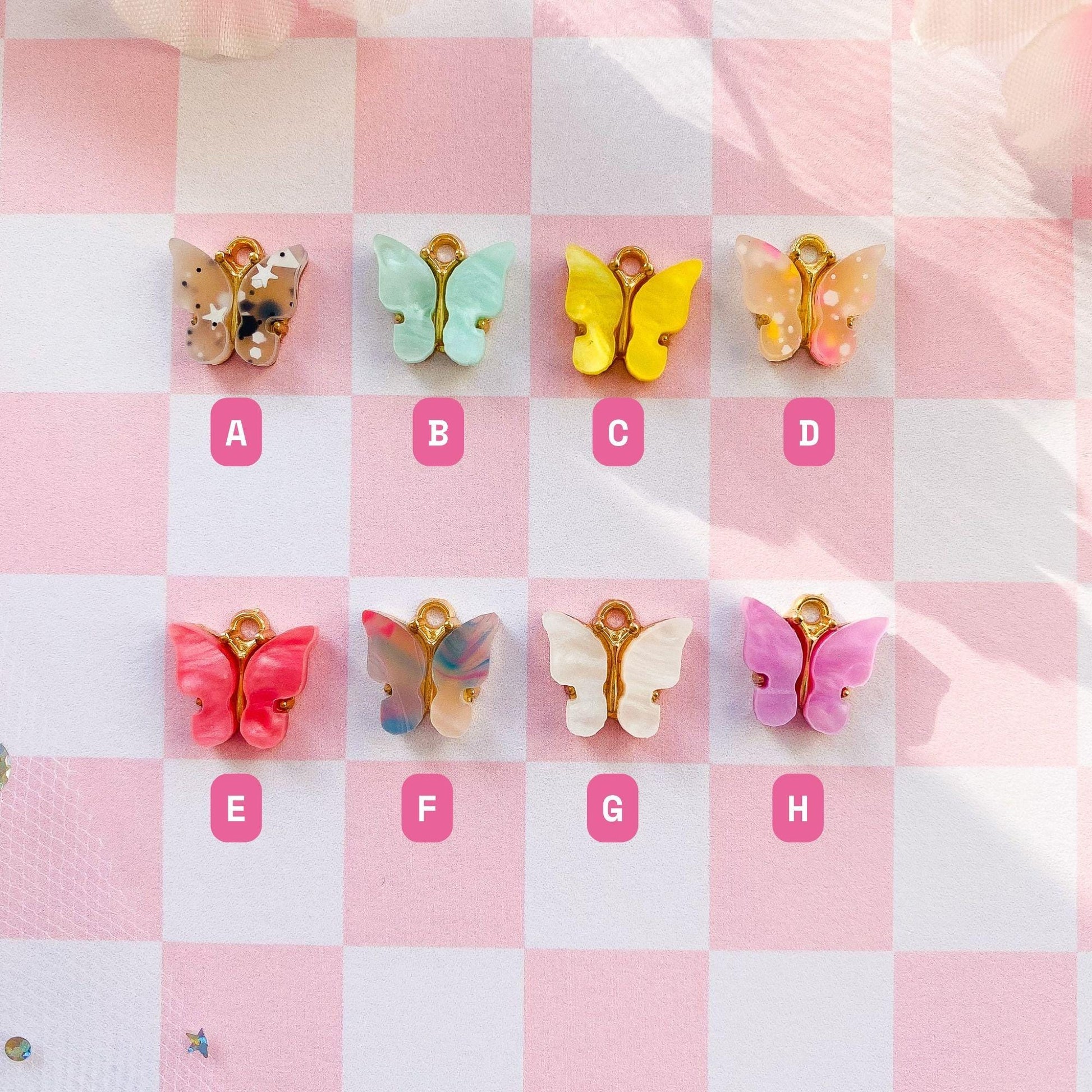 Butterfly Dust Plug, Cute Pearly Spring Butterfly Charm, Dust Plug for Switch Gaming Controller Earphone Audio Jack Attachment
