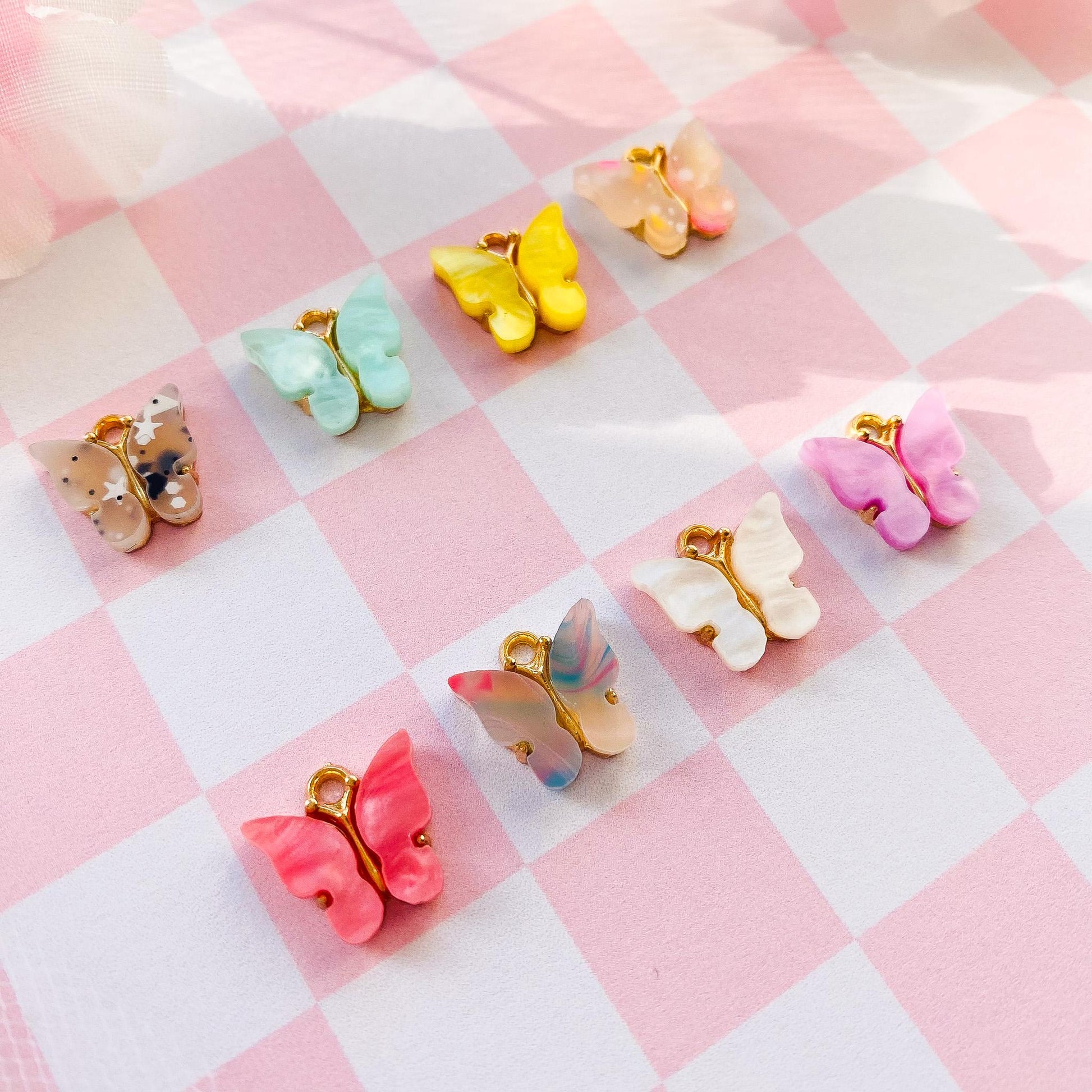 Butterfly Dust Plug, Cute Pearly Spring Butterfly Charm, Dust Plug for Switch Gaming Controller Earphone Audio Jack Attachment