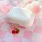 Juicy Cherry Dust Plug, Red Beaded Cherries Charm, Dust Plug for Switch Gaming Controller Earphone Audio Jack Attachment