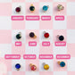Birthstone Dust Plug, Personalizable Gemstone Heart with Pearl Charm, Dust Plug for Switch Gaming Controller Earphone Audio Jack Attachment