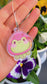 Frog in Strawberry Hat Keychain